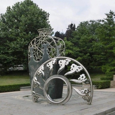 厂家批发供应不锈钢摆件 大型广场园林景观摆件 城市不锈钢雕塑