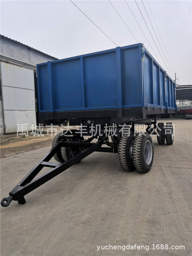 大型粮食运输拖车 高栏厢式自卸拖斗 大型农用拖车生产厂家