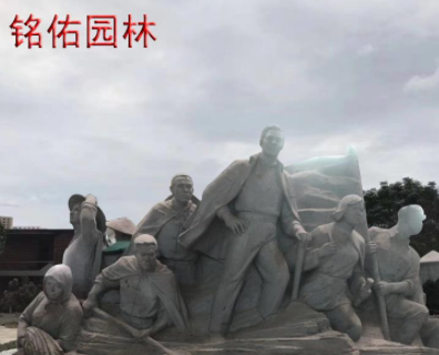 大型军人部队景观雕塑定制广场红军抗战人物雕像文化铸铜雕刻摆件