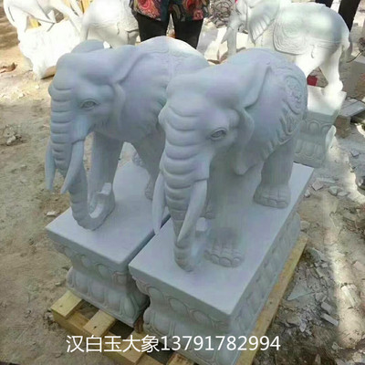 石雕大象青石花岗岩麒麟各种石材动物雕刻汉白玉大象价格优惠