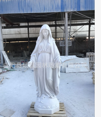 供应曲阳石雕汉白玉人物雕刻 圣母玛利亚天主教基督教产品