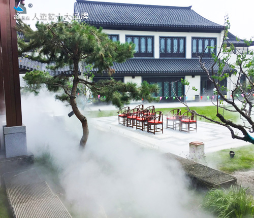 咸阳乾县空中花园景观人工做雾设施