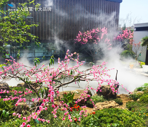 咸阳乾县空中花园景观人工做雾设施