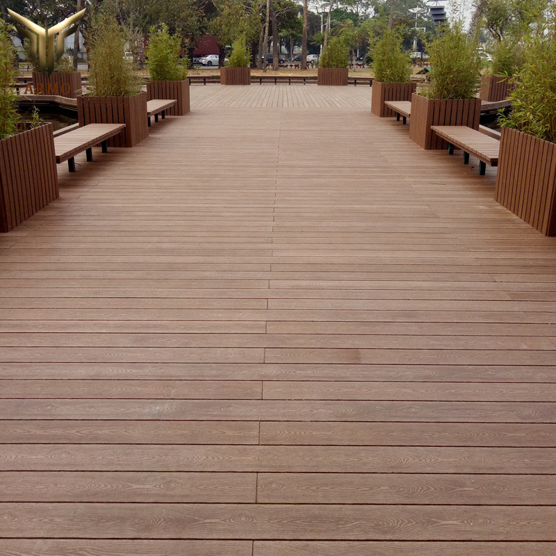 厂家直供户外PS塑木 河边平台步道栈道板材 公园景观地板塑木材料