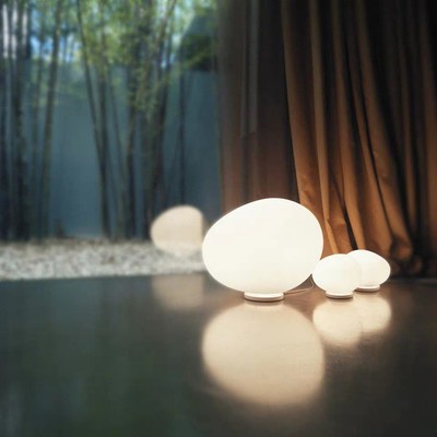 意大利设计师Gregg 白色鹅蛋玻璃灯北欧简约客厅酒店卧室床头台灯