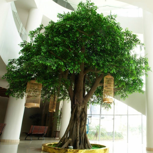 仿真榕树 包柱玻璃钢榕树 室内设计景观工程绿化树东莞批发仿真树